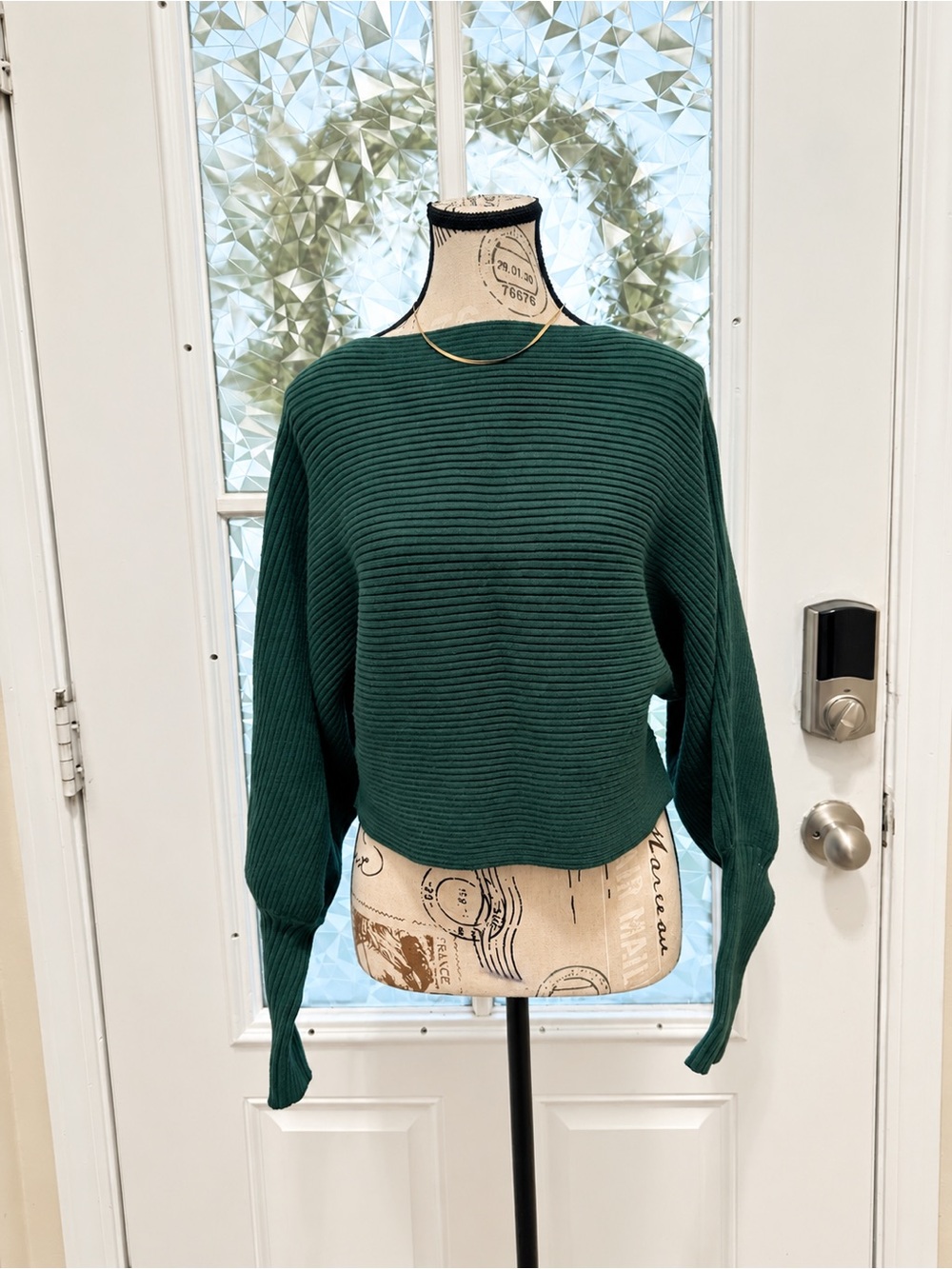 Lulus Green Ribbed Knit Long Sleeve Sweater Size Medium FAST SHIPPING!!
